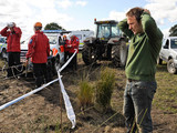6406: Declan Macey watches anxiously as the emergency services attempt to rescue Katie who is trapped down the mine shaft