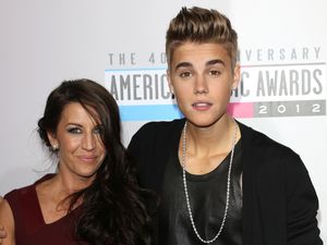 Justin Bieber with his mum Pattie Mallette at the AMAs 2012