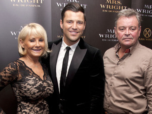 Mark Wright with Carol Wright and Mark Wright Sr. as he unveils his first fragrance collection featuring two scents, 'Mr Wright Pour Homme' and 'Mrs Wright Pour Femme' at the Soho Sanctum Hotel