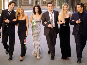 Aniston admits that she got "nostalgic" reuniting with her former co-stars.