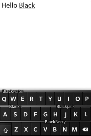 Blackberry 10 keyboard