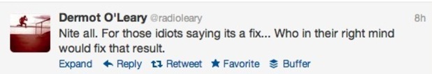 Dermot O''Leary tweet about Ella Henderson