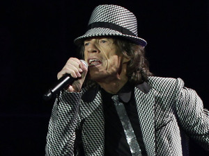 Mick Jagger of The Rolling Stones performing at the O2 Arena in London, as part of their 50th anniversary series of concerts