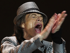 Mick Jagger of The Rolling Stones performing at the O2 Arena in London, as part of their 50th anniversary series of concerts