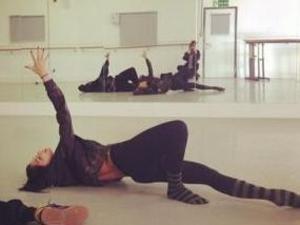 Nicole Scherzinger rehearsing for her new music video Boomerang