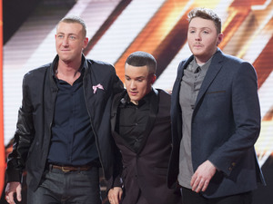 The X Factor: The finalists Christoper, Jahmene and James.