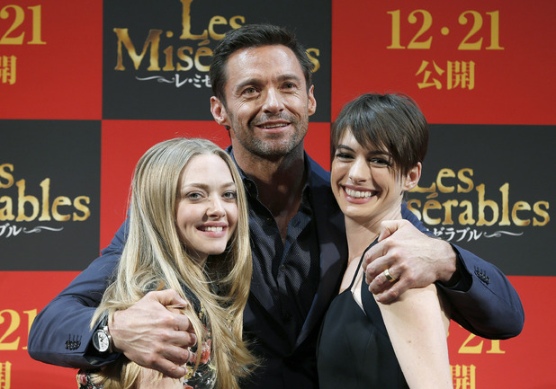 Anne Hathaway, Amanda Seyfried, Hugh Jackman, 'Les Miserables', Tokyo