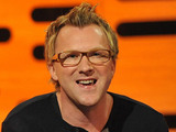 Graham Norton, Gwyneth Paltrow, Geoffrey Rush and Jason Byrne, during filming of The Graham Norton Show, at The London Studios.