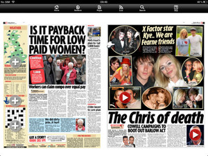 Daily Mirror iPad app screenshot