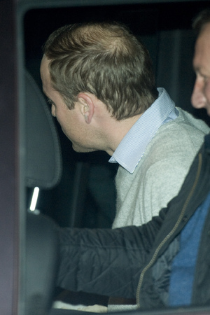 Prince William, The Duke of Cambridge, leaves the King Edward VII Hospital in Central London where The Duchess of Cambridge has been admitted reportedly for a re-natal check-up.
London, England