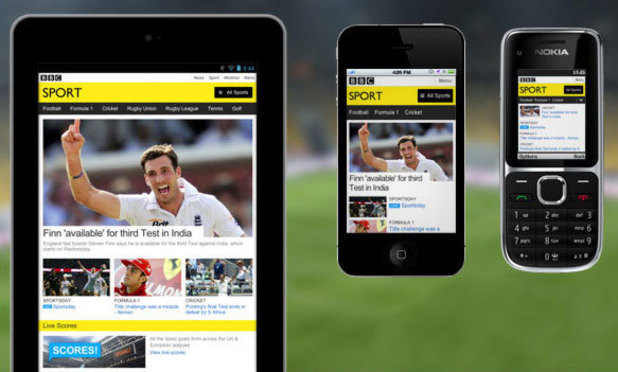 BBC Sport mobile site relaunches with responsive design