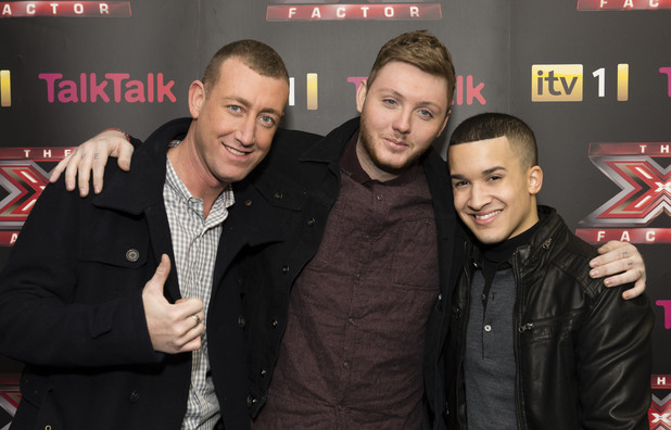 The X Factor Finalists and Judges press conference. TV Programme, Manchester. - 06 Dec 2012
Christopher Maloney, James Arthur and Jahmene Douglas
6 Dec 2012