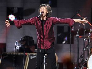 12-12-12 The Concert for Sandy Relief at Madison Square Garden, New York: Mick Jagger of The Rolling Stones