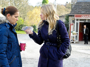 Emmerdale, Charity pays Rachel, Fri 4 Jan