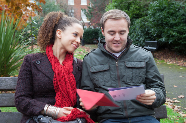 Corrie, Kirsty and Tyrone in the park, Wed 19 Dec 2012