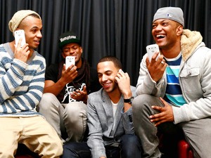 JLS on their BlackBerrys