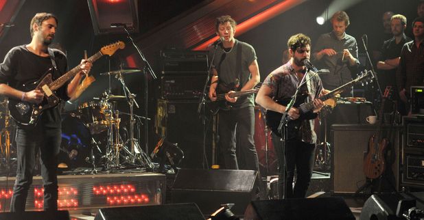 The Foals on 'Later with Jools Holland', 13 Nov 2012 (Jimmy Smith, Walter Gervers and Yannis Philippakis)