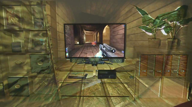 Microsoft IllumiRoom concept video still