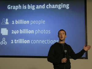 Facebook CEO Mark Zuckerberg speaks about Facebook Graph Search at a Facebook headquarters in Menlo Park, Calif., Tuesday, Jan. 15, 2013.
