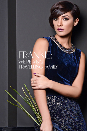 Frankie Sandford poses for Glamoholic.