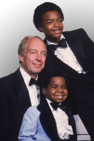 Co-stars of the television show "Different Strokes," from foreground, Gary Coleman, Conrad Bain and Todd Bridges, pose at the Emmy Awards in Los Angeles, Ca., Sept. 13, 1981.