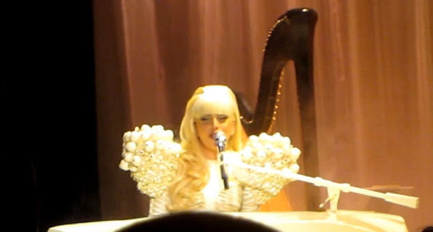 Lady GaGa performs at inauguration White House Staff Ball - video still