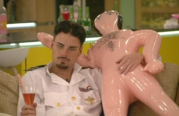 Rylan Clark and his blow up doll
