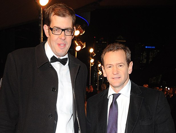 Richard Osman and Alexander Armstrong arriving for the 2013 National Television Awards at the O2 Arena, London.