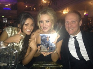 Michelle Keegan, Catherine Tyldesley and Antony Cotton at Broadcast Awards