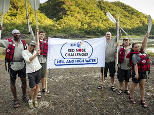 BT Red Nose Challenge: Hell and High Water - Dara O'Brian, Melanie C, Jack Dee, Chelsee Healey, Phillips Idowu and Greg James