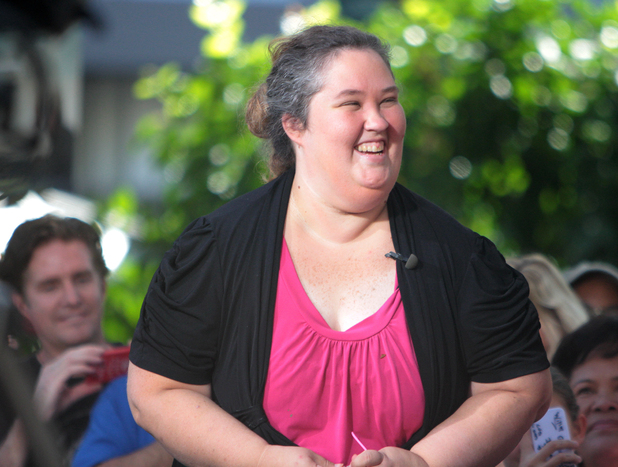 'Here Comes Honey Boo Boo' star Alana Thompson and her mother 'Mama June'
at The Grove to appear on entertainment news show 'Extra'
Los Angeles, Calfornia- 15.10.12