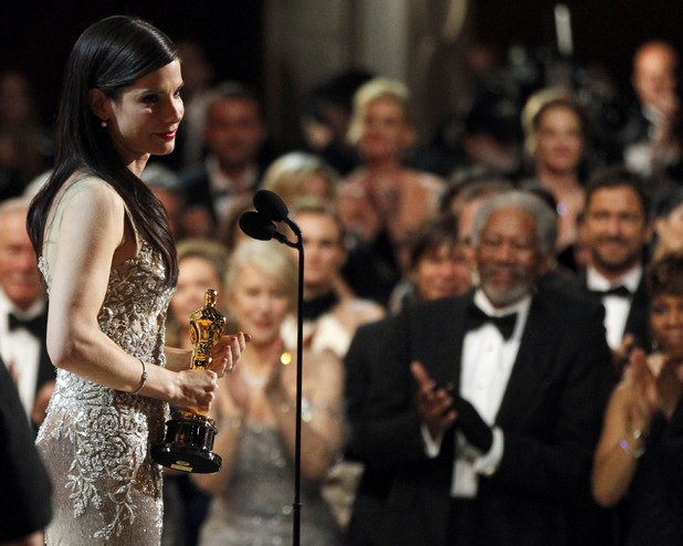 Sandra Bullock accepts her Oscar for 'The Blind Side' at the 2010 Academy Awards