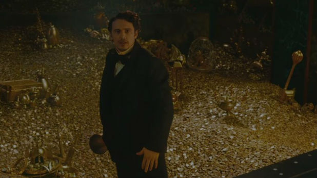 James Franco heads down the Yellow Brick Road in the Super Bowl trailer for 'Oz the Great and Powerful'.