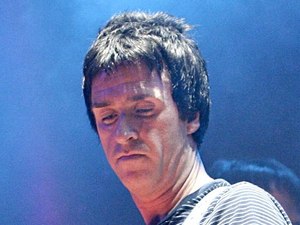 Johnny Marr performs with The Cribs at the 2008 NME Awards