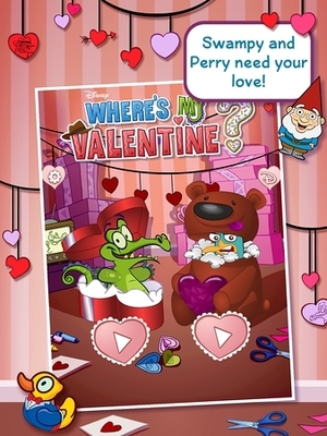 'Where's My Valentine' screen