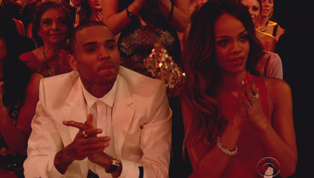 Rihanna and Chris Brown at the Grammy Awards, LA, 10 February 2013