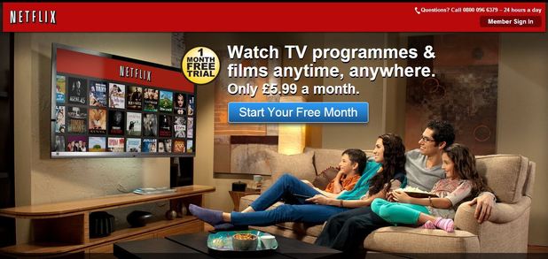 Netflix subscription page