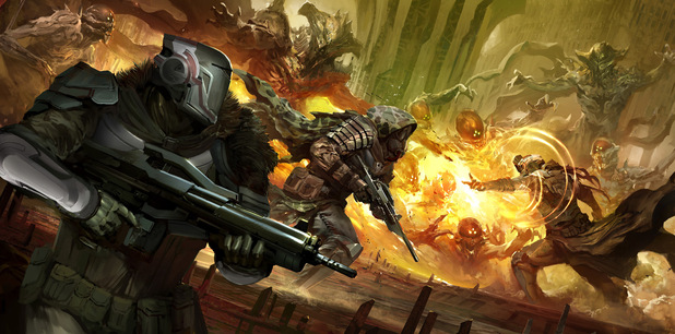 The first concept art for Bungie's new project, Destiny