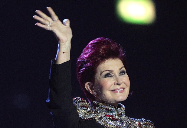 Sharon Osbourne arrives to announce the winner of the 'international female' award at the Brits 2013