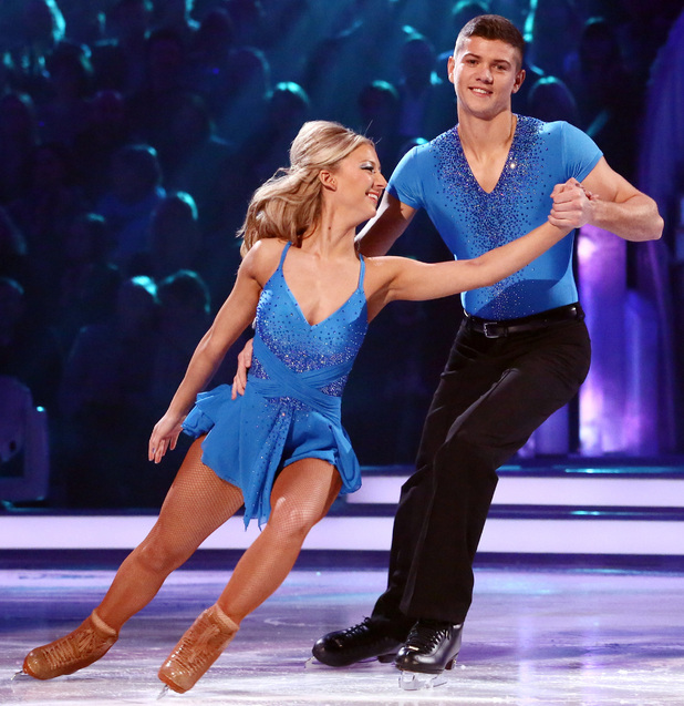Dancing on Ice: Luke Campbell and Jenna Harrison in the skate-off.