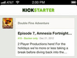 'Kickstarter for iPhone' screenshot