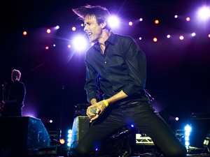 Brett Anderson of Suede performing live at the Hop Farm Music Festival