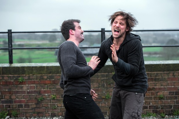 Brendan and Walker fight in Hollyoaks
