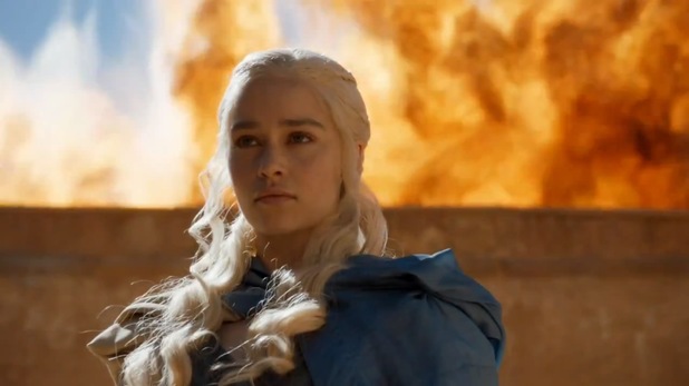 Emilia Clarke as Daenerys Targaryen in Game of Thrones.