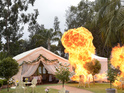 The marquee explodes.