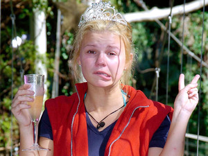 Kerry Katona winning I'm a Celebrity in 2004.