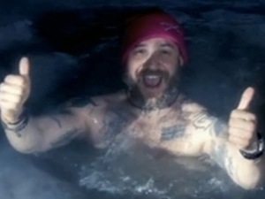 Tom Hardy goes skinny dipping in Siberia.