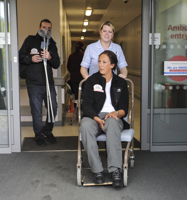 Miranda Hart injures her knee before her week of Red Nose Day challenges