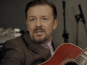 Watch footage from behind the scenes as Gervais films 'Equality Street' video.