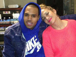 Jennifer Lopez & Chris Brown together in the studio